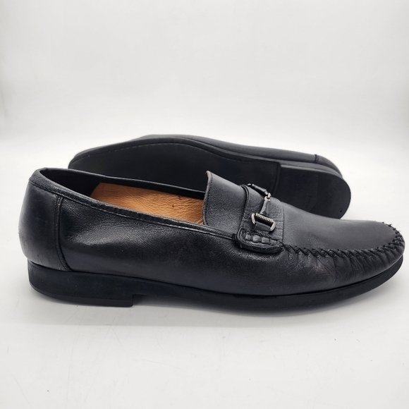Mezlan Shoe Men 12 M Ghedini Genuine Calfskin Loafer Slip-On Black main image 6